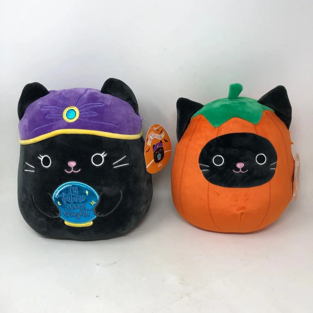 Squishmallows Halloween Cat Plush Bundle Bly Calio Cam Zazzie Tally Lot of 6